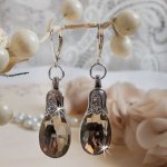 BO Merveilles Champagne created with small silver rhinestone clasps and flat faceted drops